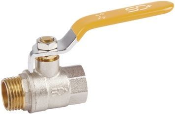 Кран шаровой SD Plus 1" ВН для газа (рычаг) латунь SD605G25