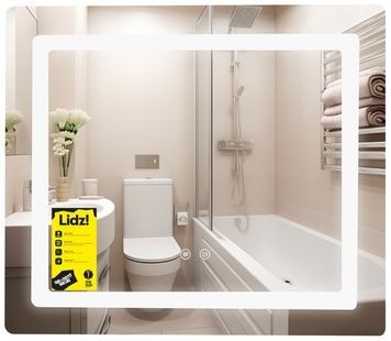 Дзеркало Lidz Kubis KU2 700х600 мм з LED-підсвічуванням Touch, з антизапотіванням, з димером, рег. яскравості LDKU60070049286