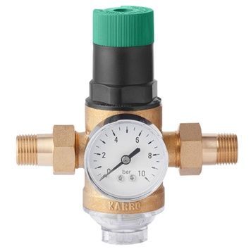 Фильтр самоочищающийся с редуктором давления Karro Mini 1/2" НН латунь KR8700/1 CV014364 - KR8700/1
