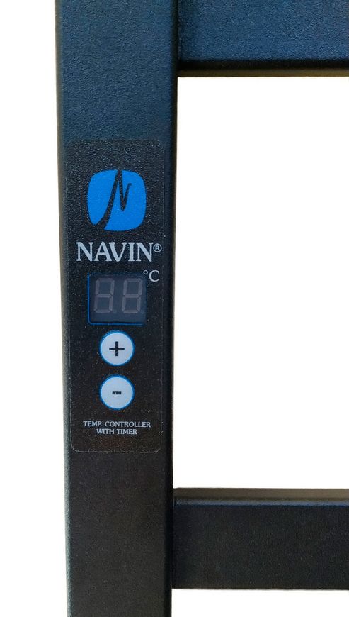 Рушникосушарка електрична NAVIN Авангард 480х800 Digital таймер регулятор права чорна 10-228052-4880 - 10-228052-4880