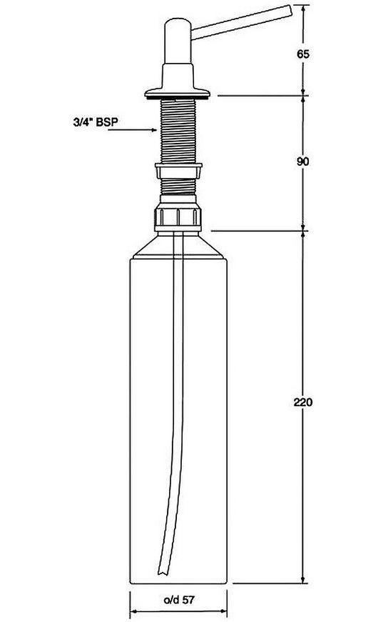 Дозатор для моющего средства McALPINE HC20-CPB хром