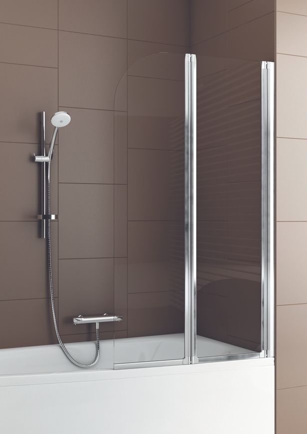 Шторка стеклянная для ванны KFA ARMATURA MODERN 2 170-06963P универсальная, профиль хром матовый - 170-06963P