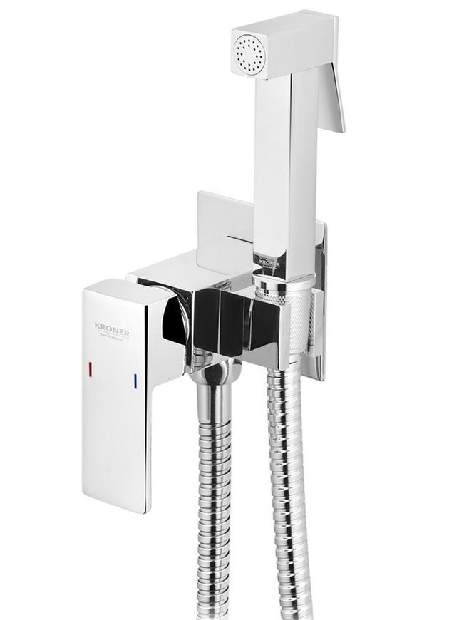 Набор для гигиенического душа скрытого монтажа со смесителем Kroner KRP Bidet-C083 хром CV031551 - KRPBidet-C083