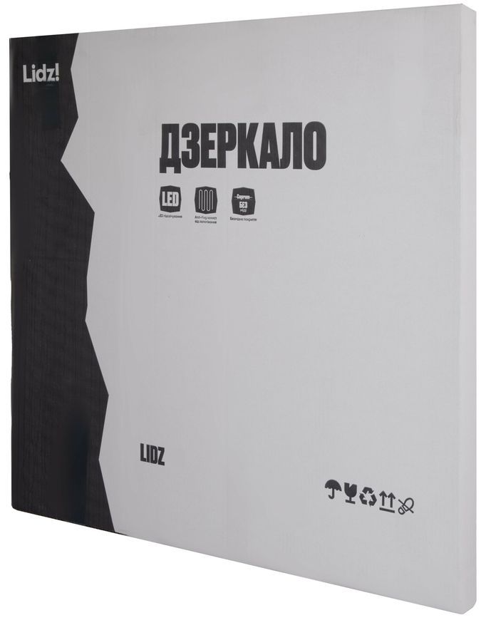Зеркало Lidz Kubis KU2 700х600 мм с LED-подсветкой Touch, с антизапотеванием, с диммером, рег. яркости LDKU60070049286