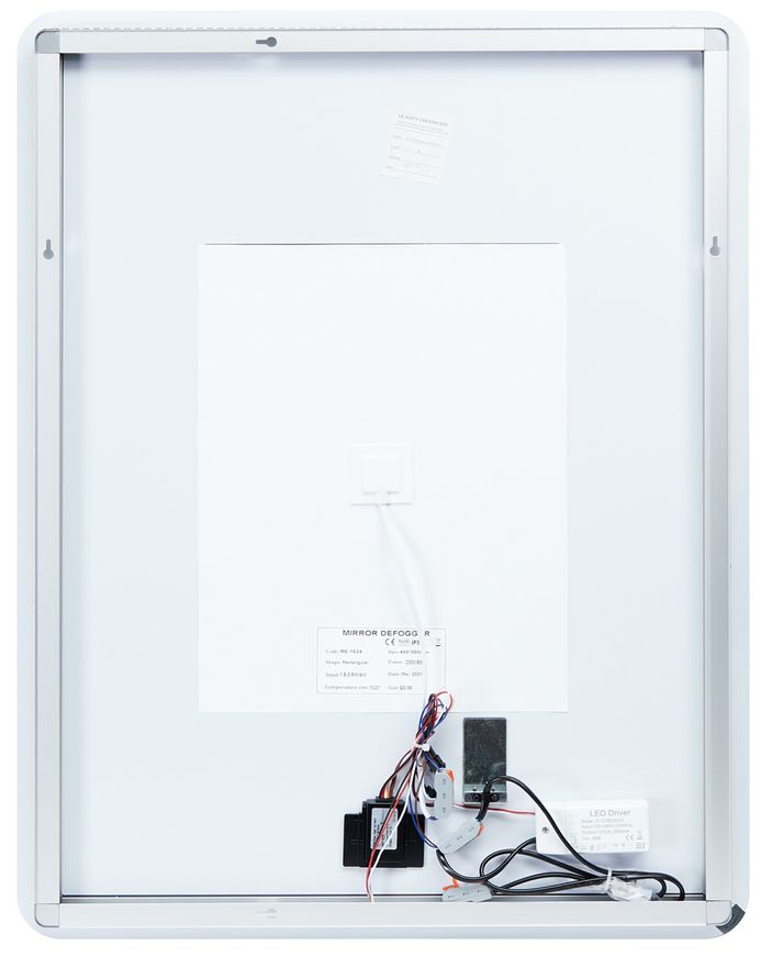 Зеркало QTAP Scorpio прямоугольное 600x800 с LED-подсветкой, антизапотеванием, сенсорным выключателем, универсальное QT14781003W