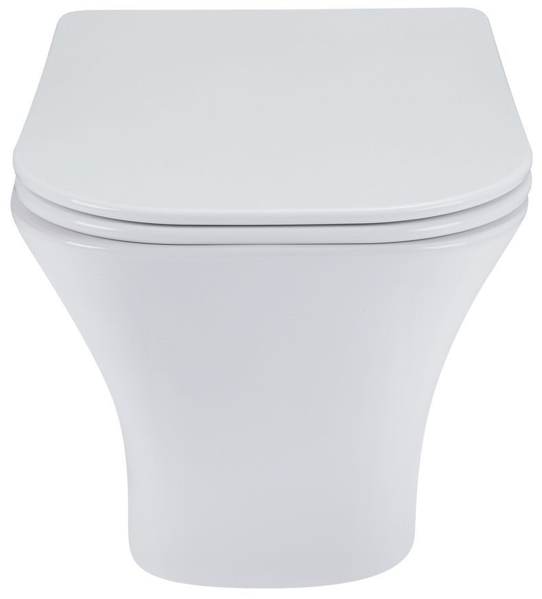 Унитаз подвесной QTAP Presto безободковый с сиденьем Soft-close QT24332615EW - QT24332615EW
