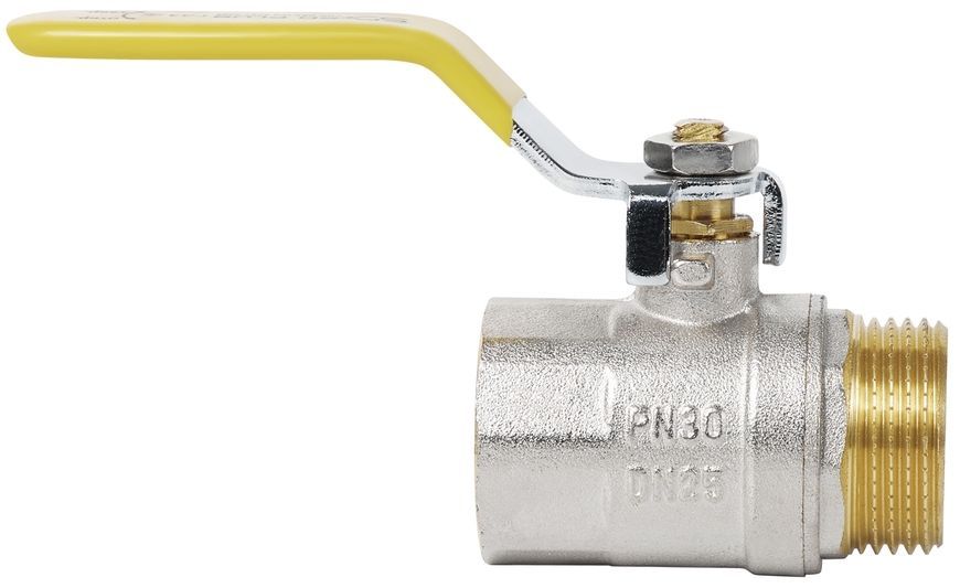 Кран шаровой SD Plus 1" ВН для газа (рычаг) латунь SD605G25