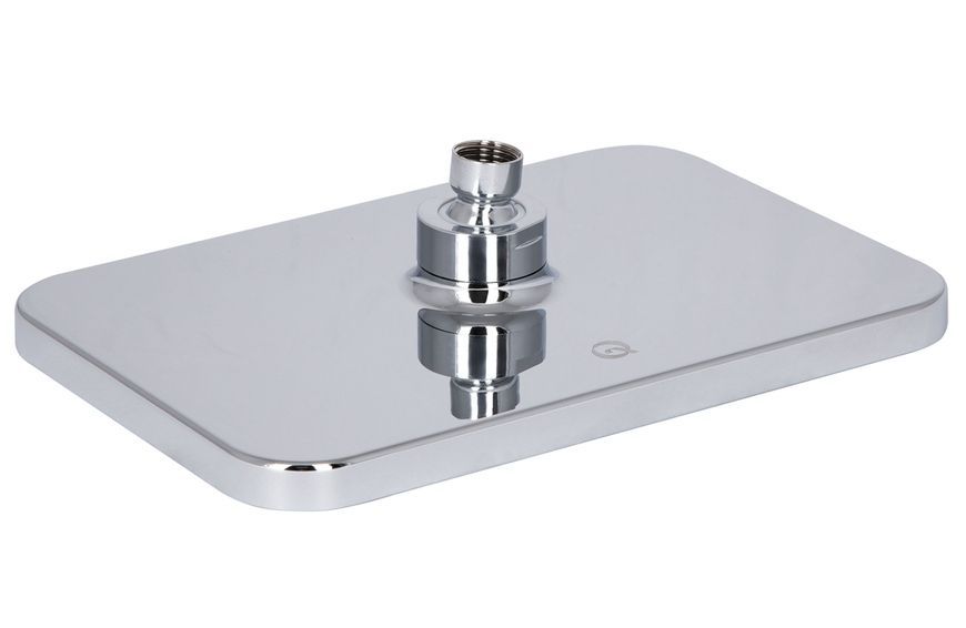Лейка для верхнего душа Qtap Hlavova 260x180 мм прямоугольная QTHLA107CRM45784 Chrome/Black - QTHLA107CRM45784