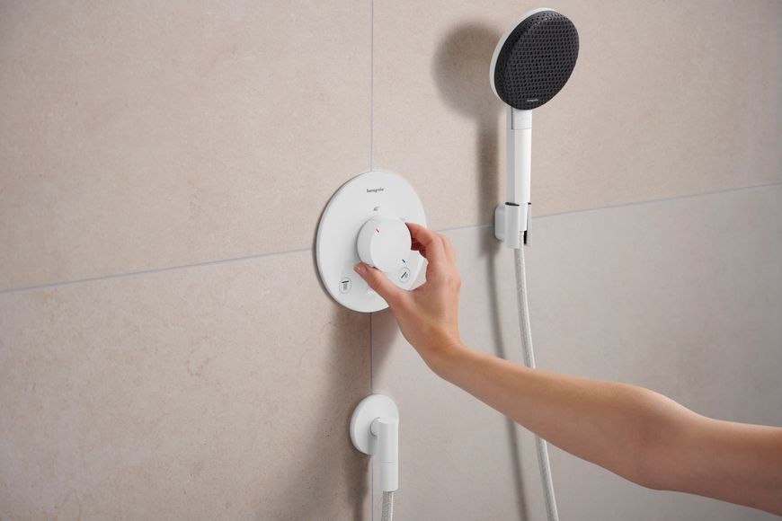 Шланговое подсоединение HANSGROHE FixFit Fine S с обратным клапаном Matt White 28882700 белый матовый - 28882700