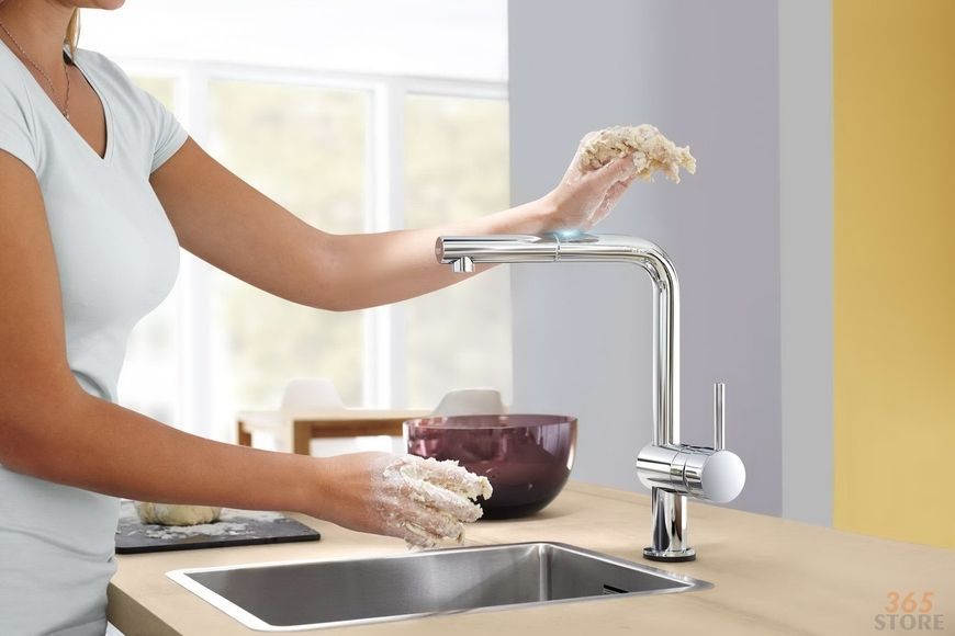 Змішувач для мийки сенсорний GROHE&nbsp;Minta Touch з висувним виливом 31360001 - 31360001