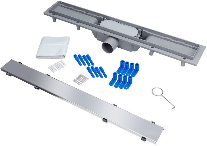 Трап QTAP Dry Tile 304-600 с сухим затвором 600 мм под плитку (универсальный) QTDRYTILE304600P - QTDRYTILE304600P