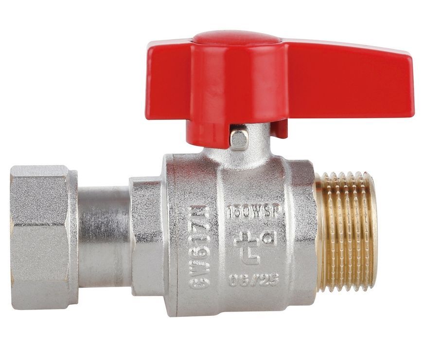 Кран кульовий прямий з накидною гайкою Thermo Alliance Standart 3/4" ВЗ латунь PN40 TAS261W20