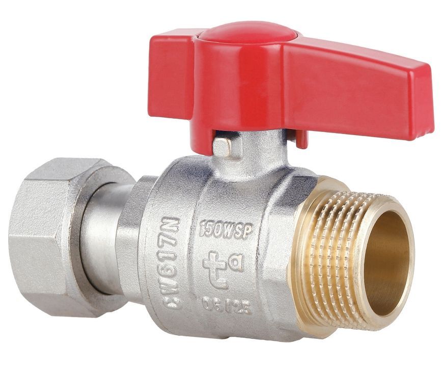 Кран кульовий прямий з накидною гайкою Thermo Alliance Standart 3/4" ВЗ латунь PN40 TAS261W20