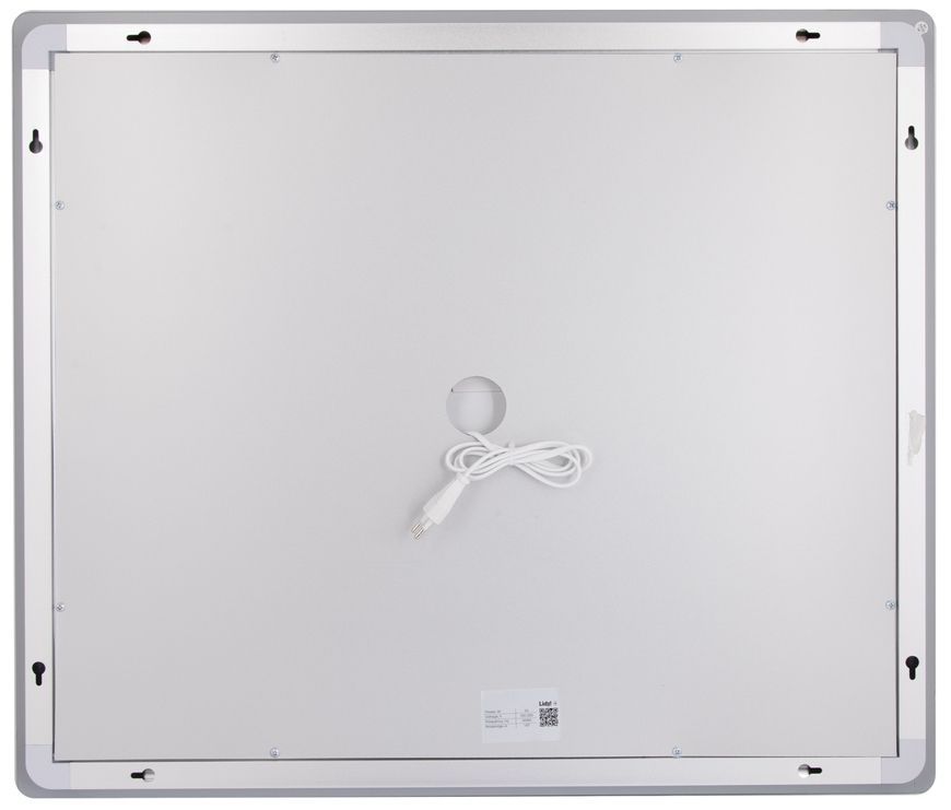 Зеркало Lidz Kubis KU2 700х600 мм с LED-подсветкой Touch, с антизапотеванием, с диммером, рег. яркости LDKU60070049286