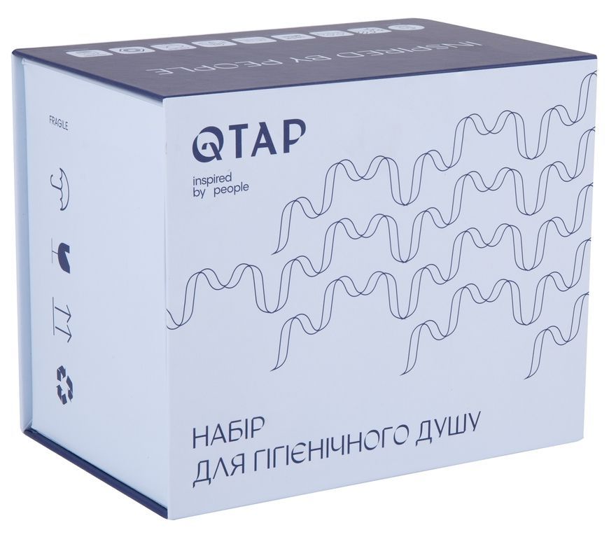 Набор для гигиенического душа QTAP Inspai-Varius Black скрытого монтажа QTINSVARBСRV00440001 - QTINSVARBСRV00440001