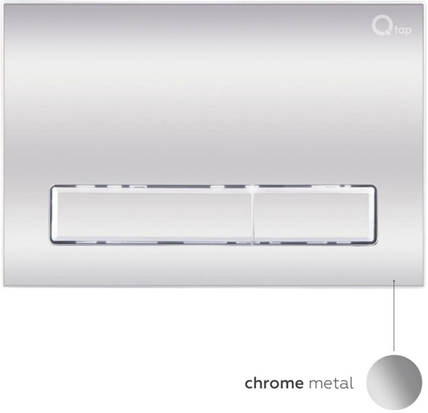 Набір QTAP інсталяція 3 в 1 Nest QT0133M425 з панеллю змиву лінійною QT0111M08381CRM + унітаз з сидінням Crow QT05335170W - QT05335170W0133M425M08381CRM