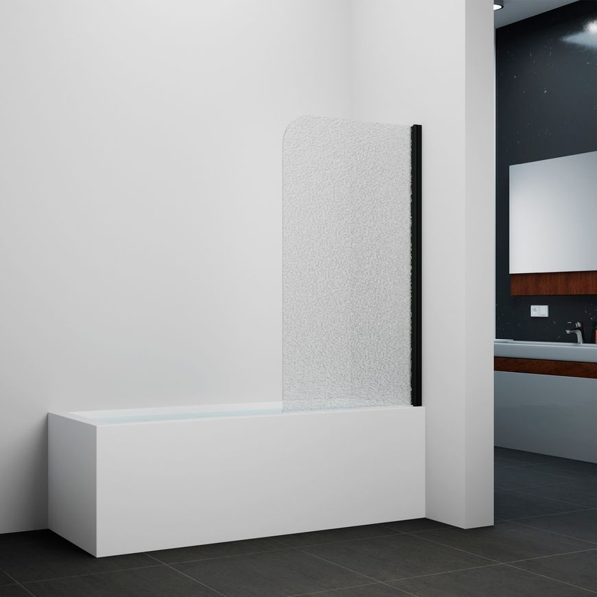 Шторка скляна для ванни Qtap Standard STDBLM407513APR скло 6 мм Pear, 75x130, розпашна, права - STDBLM407513APR