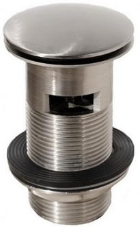 Донний клапан McALPINE CW60-SN Cliсk-Claсk нікель для раковини 1 1/4" з переливом