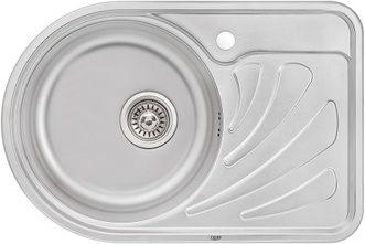 Кухонна мийка QTAP 6744L Micro Decor 0,8 мм (180) чаша зліва - QT6744LMICDEC08