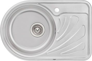 Кухонна мийка QTAP 6744L Micro Decor 0,8 мм (180) чаша зліва - QT6744LMICDEC08