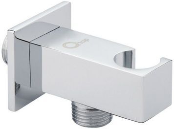 Подключение для шланга с держателем QTAP Spojeni прямоугольное QTCRMBH130 Chrome - QTCRMBH130