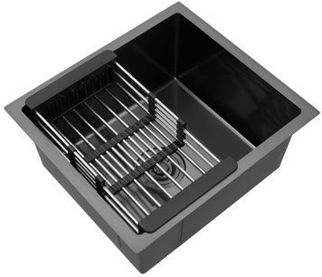 Кухонная мойка Kroner KRP Schwarze 4843HM PVD 3,0/1,0 черная CV022792 Schwarze-4843HM - Schwarze-4843HM