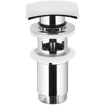Донный клапан KFA ARMATURA для умывальника 1 1/4" Cliсk-Claсk квадрат с переливом - 660-454-00