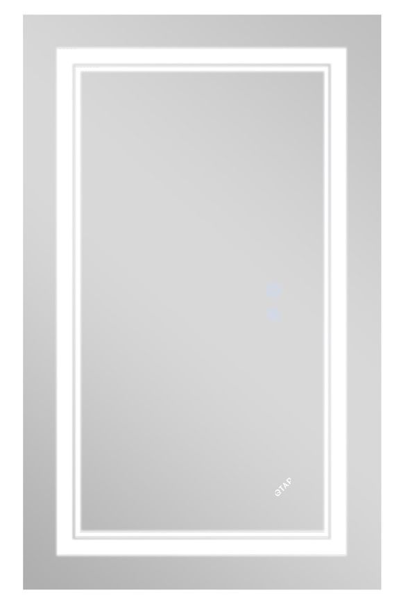 Дзеркало Qtap Cardinal 700х1000 прямокутне з LED-підсвічуванням Touch, з антизапотіванням, з димером, рег. темп. кольору (3000-6500K) QT0478C10070