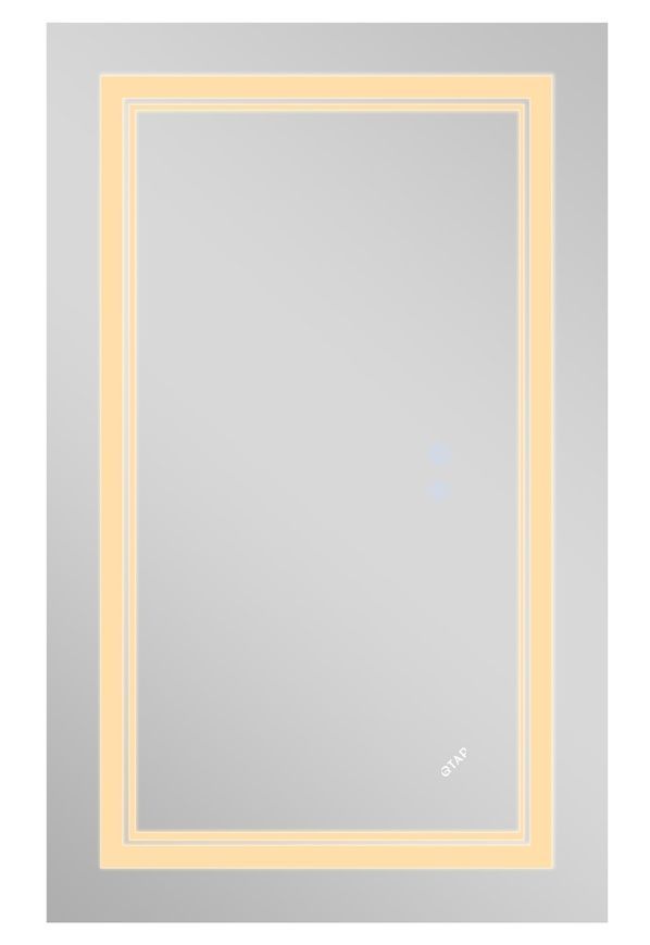 Дзеркало Qtap Cardinal 700х1000 прямокутне з LED-підсвічуванням Touch, з антизапотіванням, з димером, рег. темп. кольору (3000-6500K) QT0478C10070