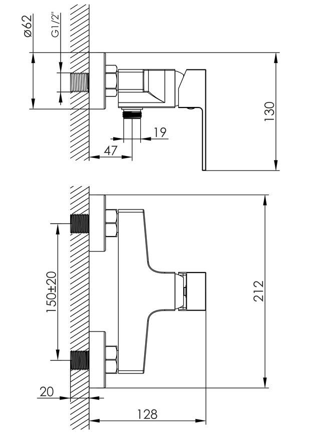 Змішувач для душу Imprese Judit f03310801AA хром - f03310801AA