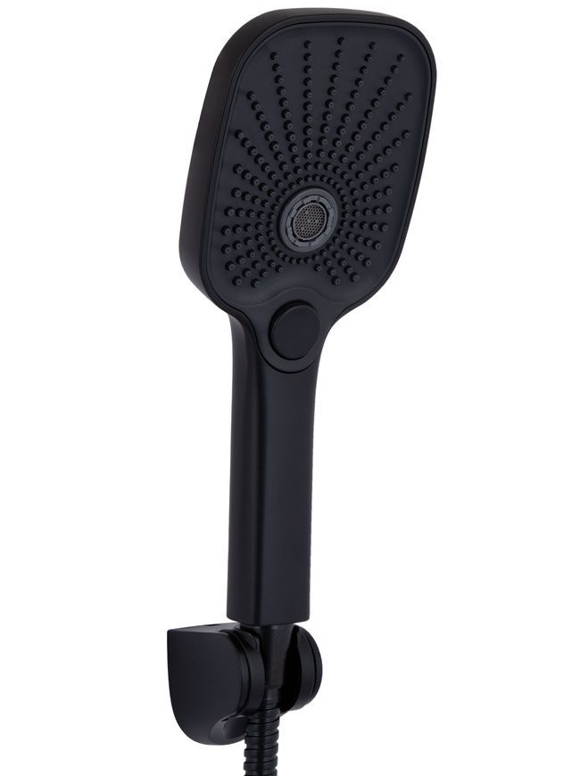 Смеситель для ванны Qtap Gemini с душевым гарнитуром Black Matt QTGEM259BLM45682 - QTGEM259BLM45682