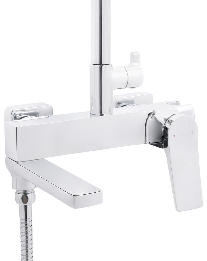 Душова система універсальна Qtap Nando на три споживача (з виливом) Chrome QTNAN111CRM48653 - QTNAN111CRM48653