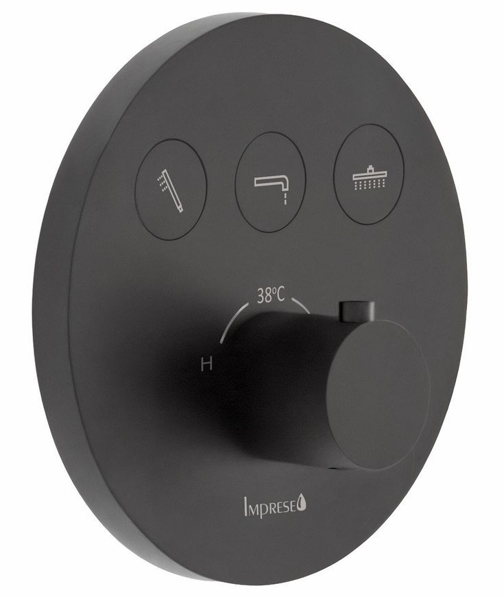 Термостатическая душевая система скрытого монтажа Imprese Kucera 3 функции t04803410SBC черная матовая - t04803410SBC
