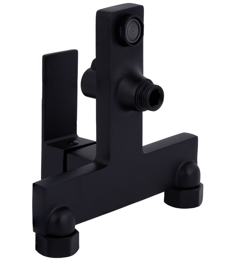 Смеситель для ванны Qtap Gemini с душевым гарнитуром Black Matt QTGEM259BLM45682 - QTGEM259BLM45682