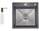 Кухонная мойка Lidz Handmade H5050HB Decor Black PVD Honeycomb 2,5/0,5 LDH5050BDECPVD48369 черная - LDH5050BDECPVD48369 - 1