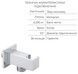 Подключение для шланга с держателем QTAP Spojeni прямоугольное QTCRMBH130 Chrome - QTCRMBH130 - 3