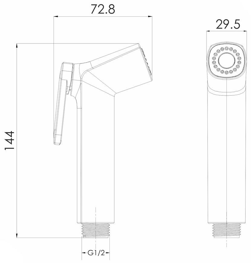 Гигиенический душ Imprese f03700101LC хром/белый - f03700101LC