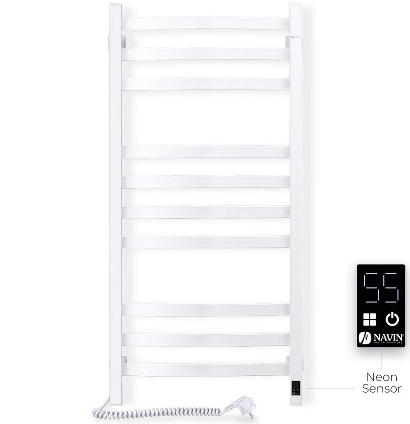 Рушникосушарка електрична NAVIN Avalon 480х1000 Sensor таймер регулятор ліва біла 12-103153-4810 - 12-103153-4810