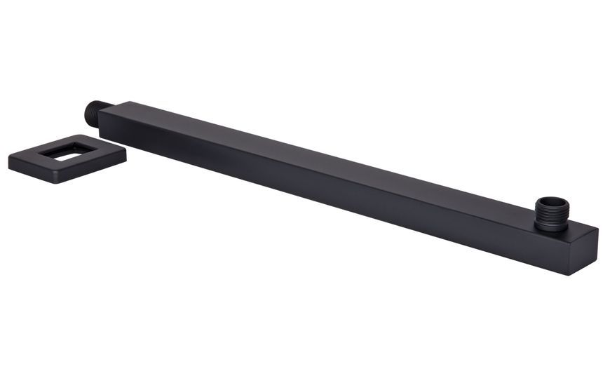 Кронштейн для верхнього душу Qtap Trubice 400 мм прямокутний QTTRU120BLM45929 Black Matt - QTTRU120BLM45929