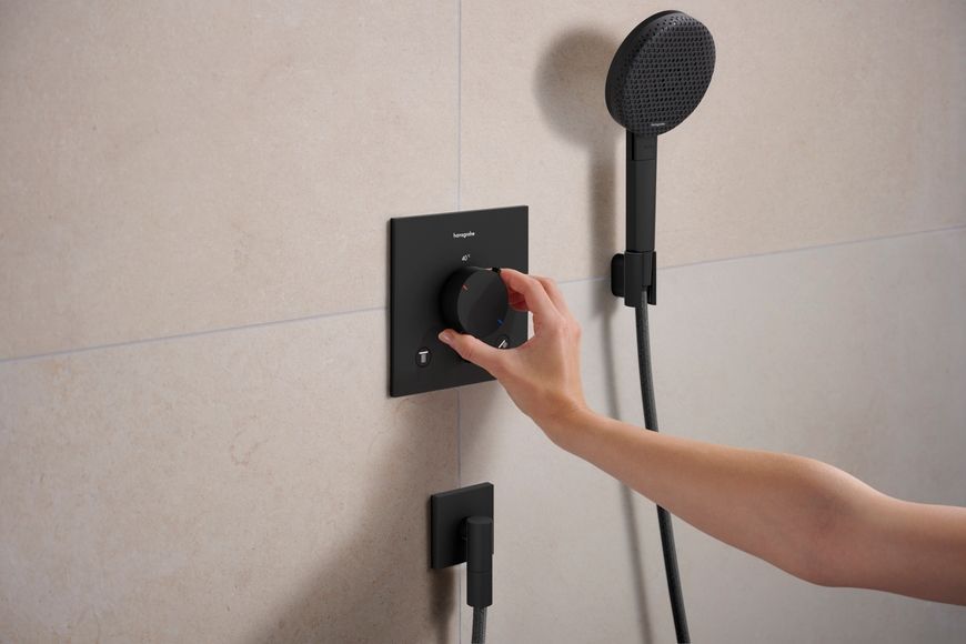 Душовий набір HANSGROHE Raindance Alive Select S 125 3jet EcoSmart з шлангом 160 см Matt Black 24611670 чорний - 24611670