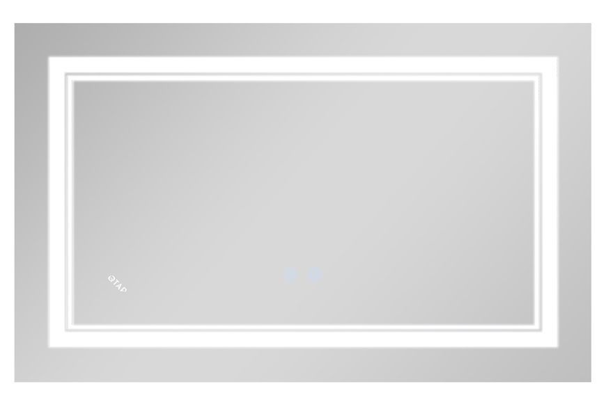 Дзеркало Qtap Cardinal 700х1000 прямокутне з LED-підсвічуванням Touch, з антизапотіванням, з димером, рег. темп. кольору (3000-6500K) QT0478C10070