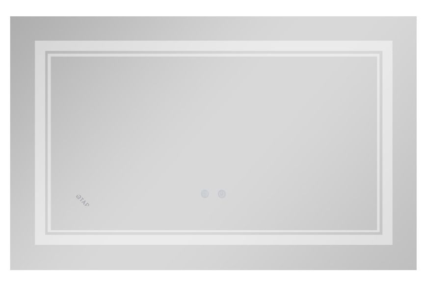 Дзеркало Qtap Cardinal 700х1000 прямокутне з LED-підсвічуванням Touch, з антизапотіванням, з димером, рег. темп. кольору (3000-6500K) QT0478C10070