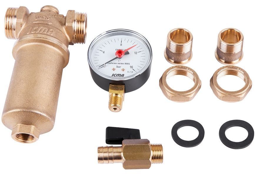 Фильтр самопромывной ICMA 3/4" №751 с манометром - 83751AE05