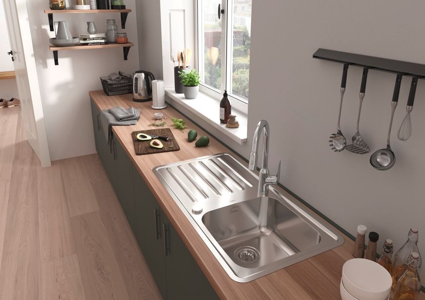 Смеситель для кухонной мойки HANSGROHE Focus M42 220 2jet sBox с выдвижным изливом Chrome 71820000 хром - 71820000