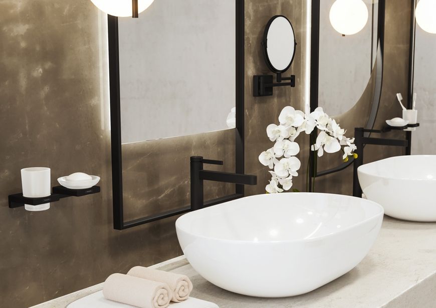 Мыльница HANSGROHE AddStoris Matt Black 41746670 черная матовая