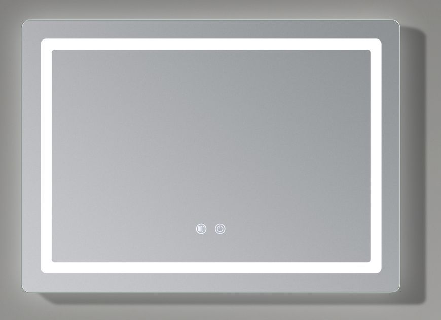 Зеркало настенное прямоугольное Qtap Mideya MI2 700х500 с LED-подсветкой Touch, антизапотеванием, диммером, рег. яркости QT2078NCF07050W