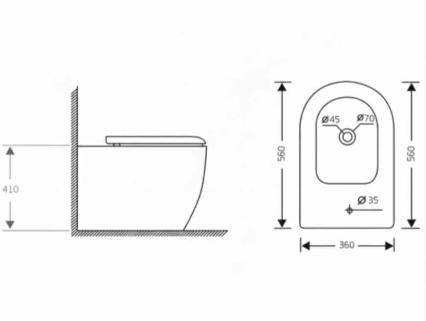 Биде напольное Qtap Jay 560х360х410 White QT07443375W - QT07443375W