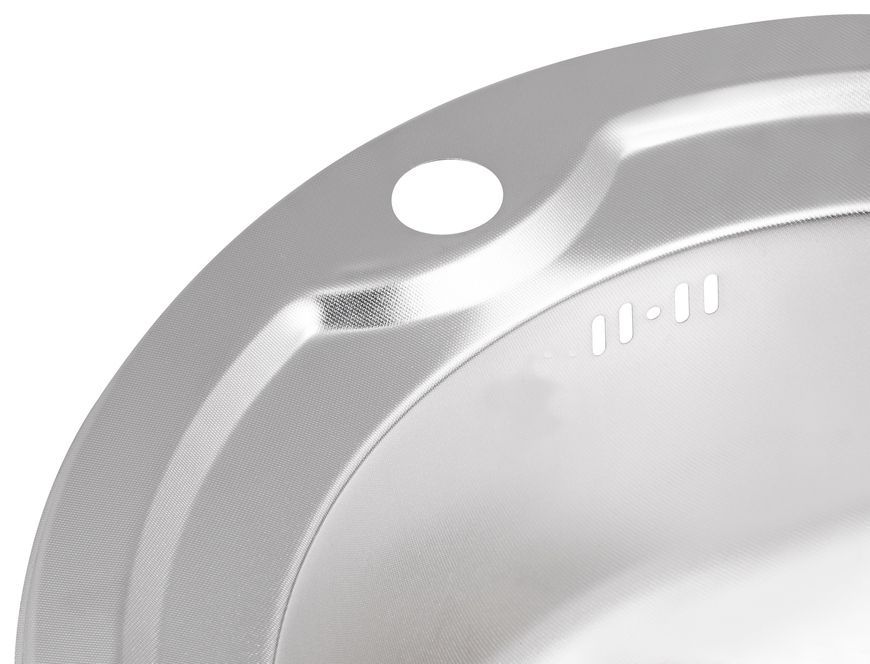 Мойка для кухни врезная Brinex 510-D Micro Decor 0,8 мм BRIN510MDEC08 - BRIN510MDEC08