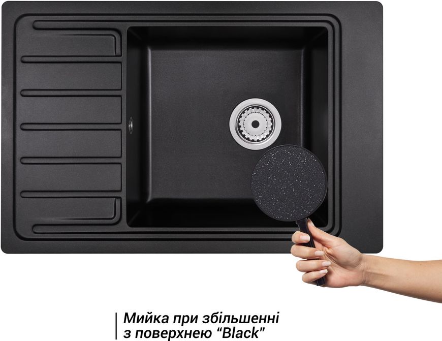 Кухонна мийка QTAP CS 7751 Black (QTCS7751BLA) - QTCS7751BLA