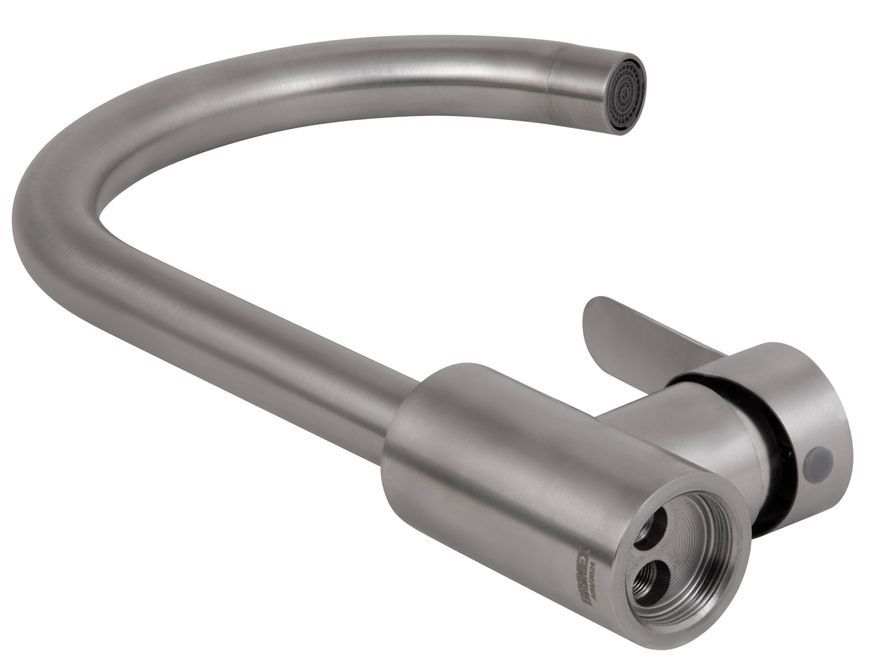 Смеситель для кухни Brinex Pure 015F U-образный Nickel BRIPUR015FNKL - BRIPUR015FNKL